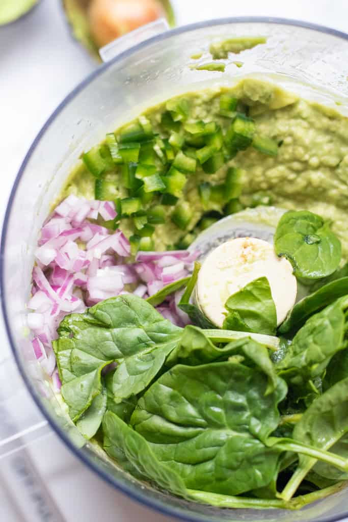 Fresh Spinach Guacamole Served From Scratch