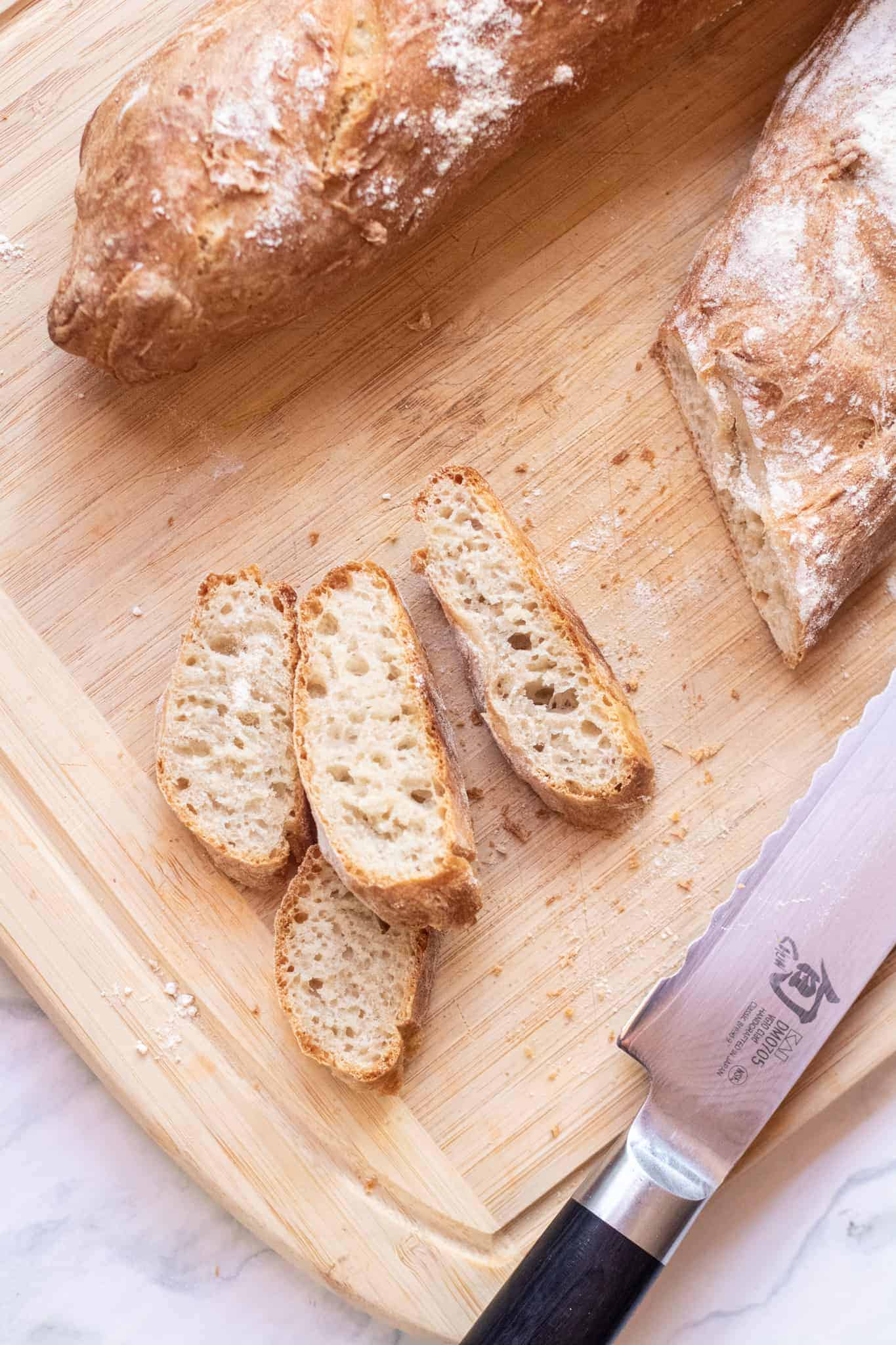 Easy Crusty French Baguette