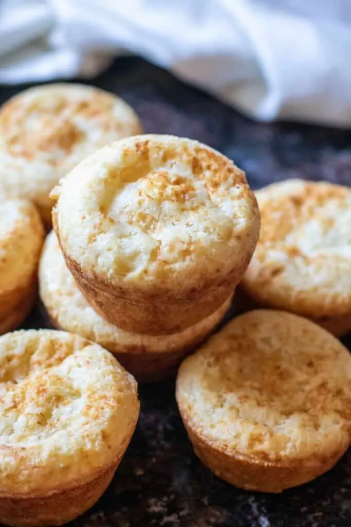 This Easy Brazilian Cheese Bread is a yeast free, gluten free bread that uses tapioca flour and only has a couple of other staple ingredients. #braziliancheesebread #recipe #glutenfree #yeastfreebread #bread #cheese