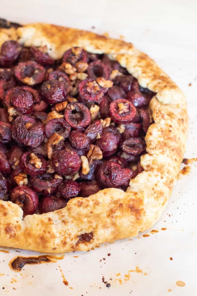 fresh baked cherry galette 