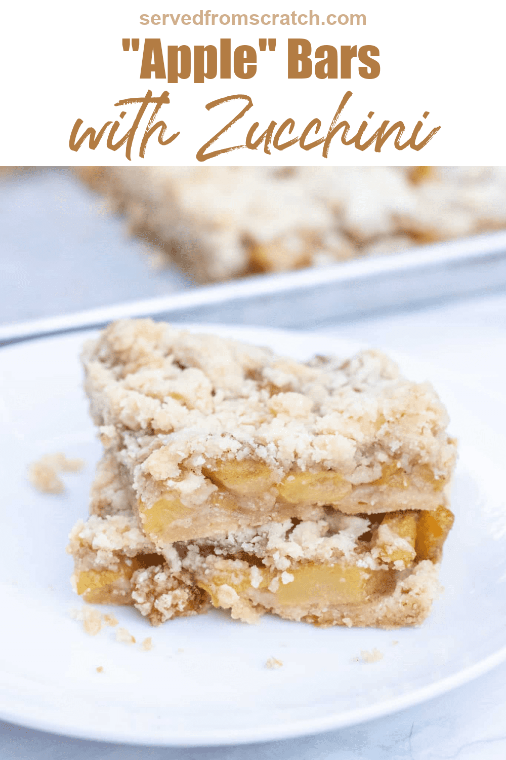 Zucchini "Apple" Bars Served From Scratch