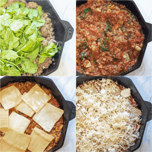 Cast Iron Skillet Lasagna From Scratch Served From Scratch