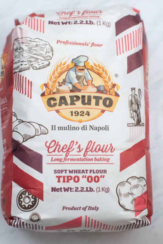 a close up of a bag of Italian flour