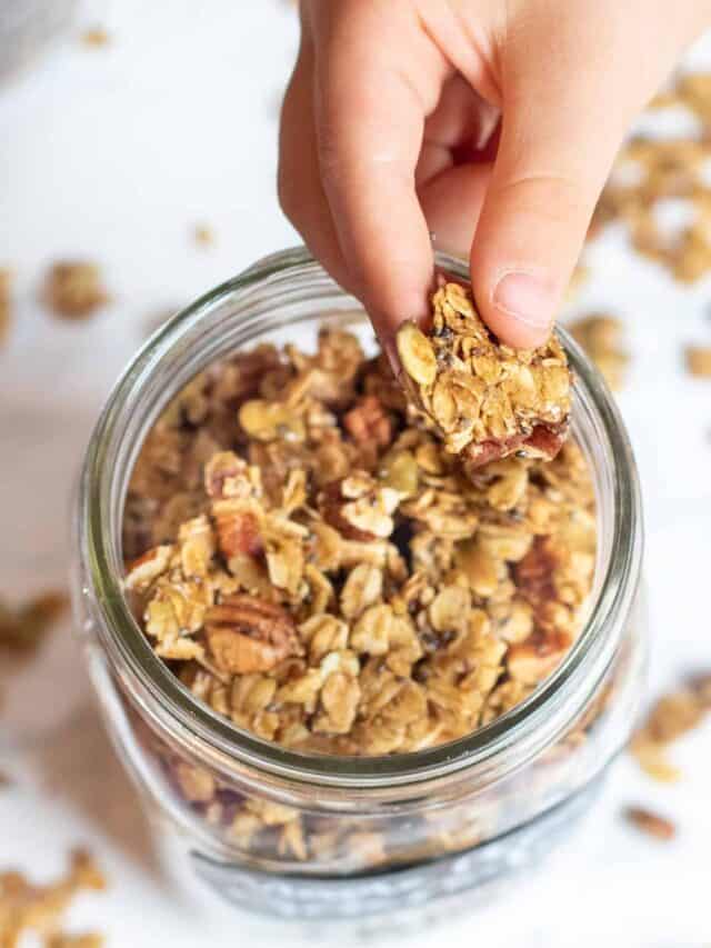 Healthy Maple Pecan Granola Served From Scratch