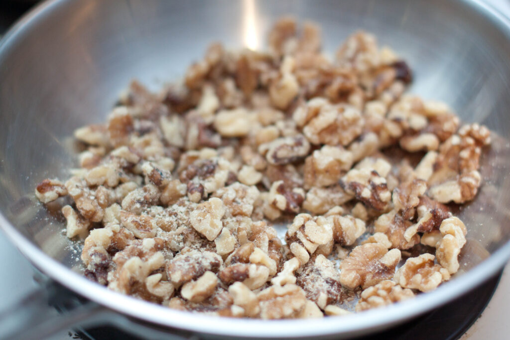 toasted walnuts.