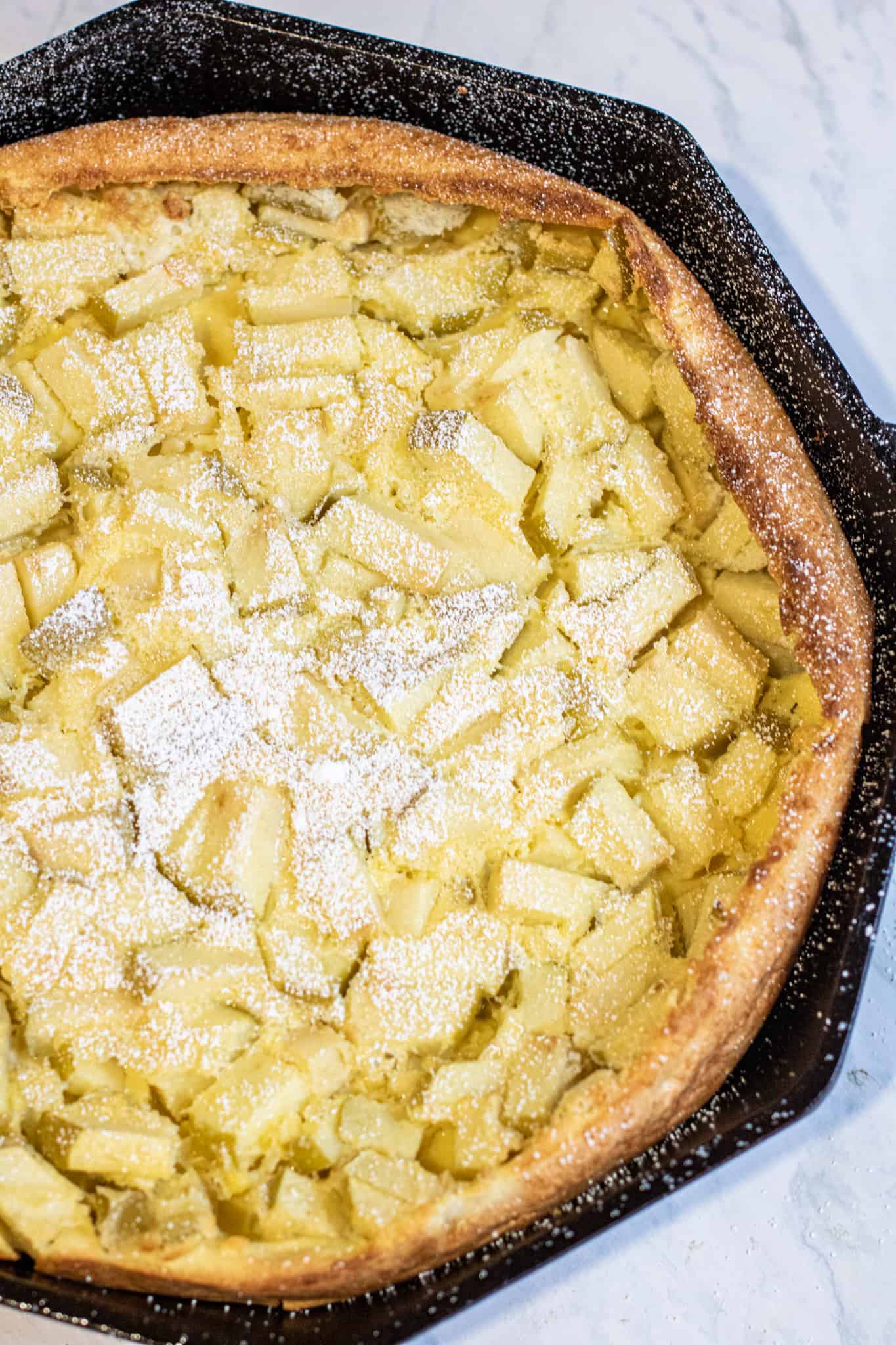 German Apple Pancake Served From Scratch