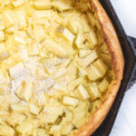 apple filled cast iron german pancake.
