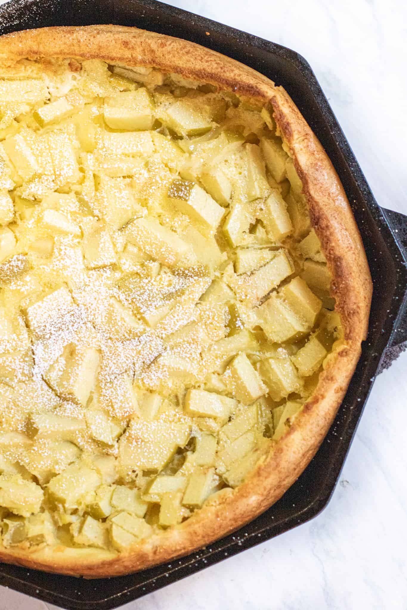 German Apple Pancake Served From Scratch