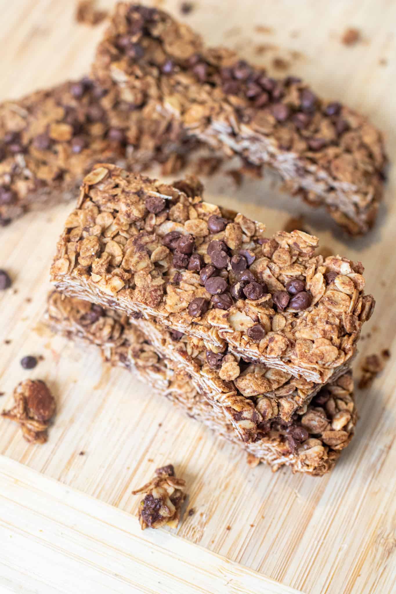 Peanut Butter Chocolate Chip Granola Bars Served From Scratch