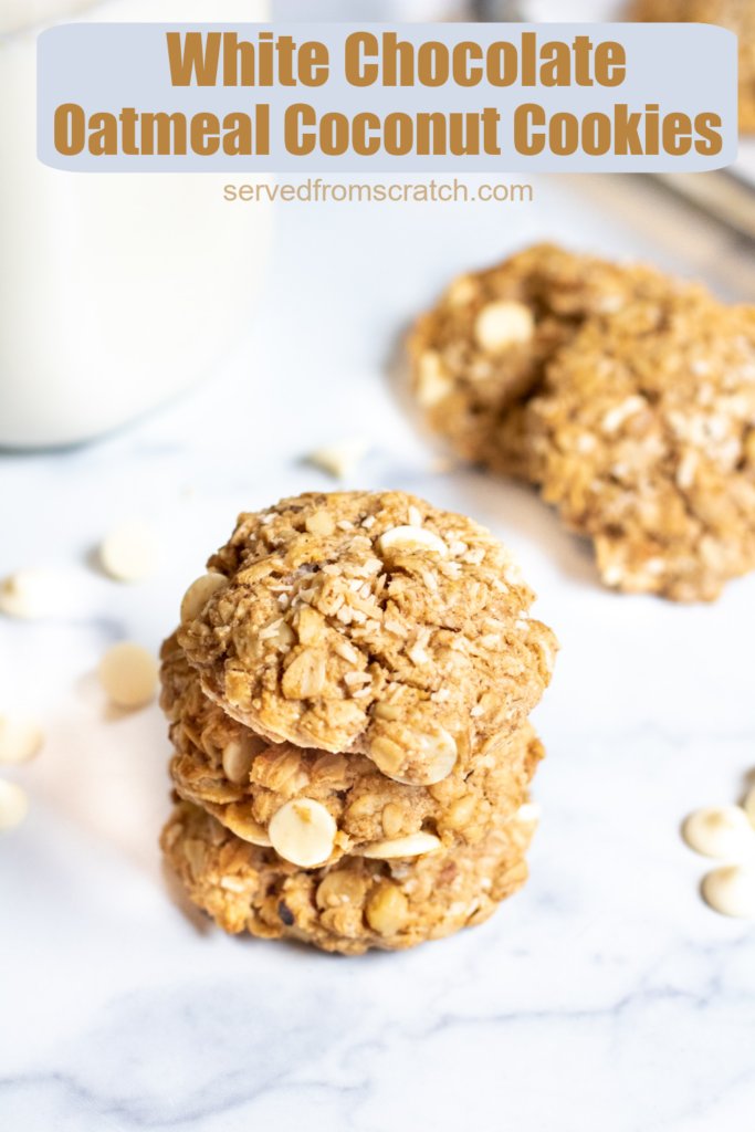 stacked cookies with Pinterest pin text.