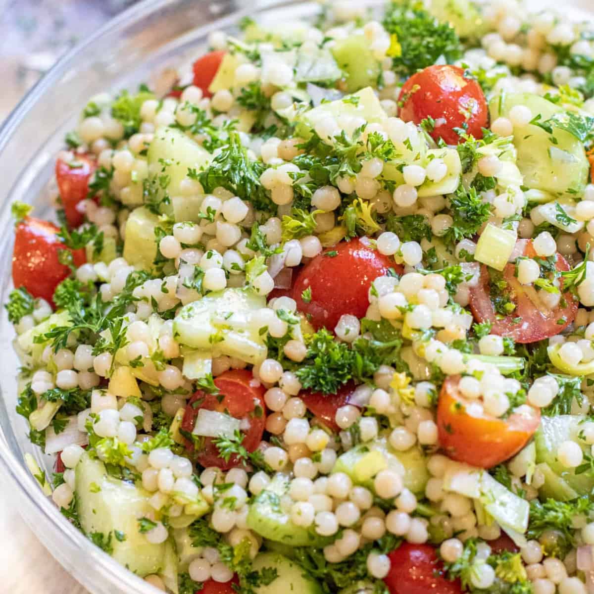 Israeli Couscous Cucumber Salad