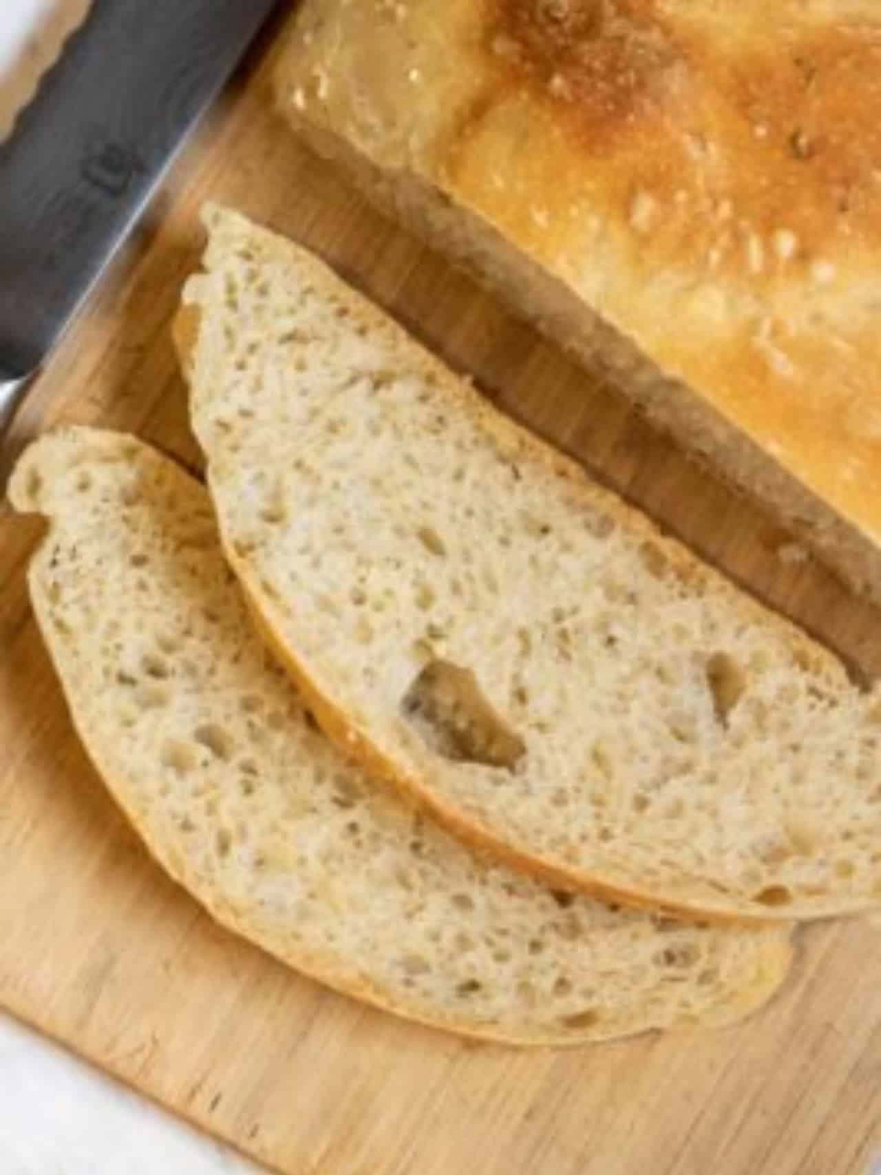 No Knead Rosemary Garlic Bread Served From Scratch