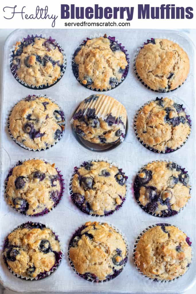 muffins in a tin with Pinterest pin text.