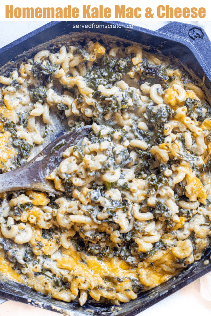 Homemade Mac and Cheese with Kale Served From Scratch