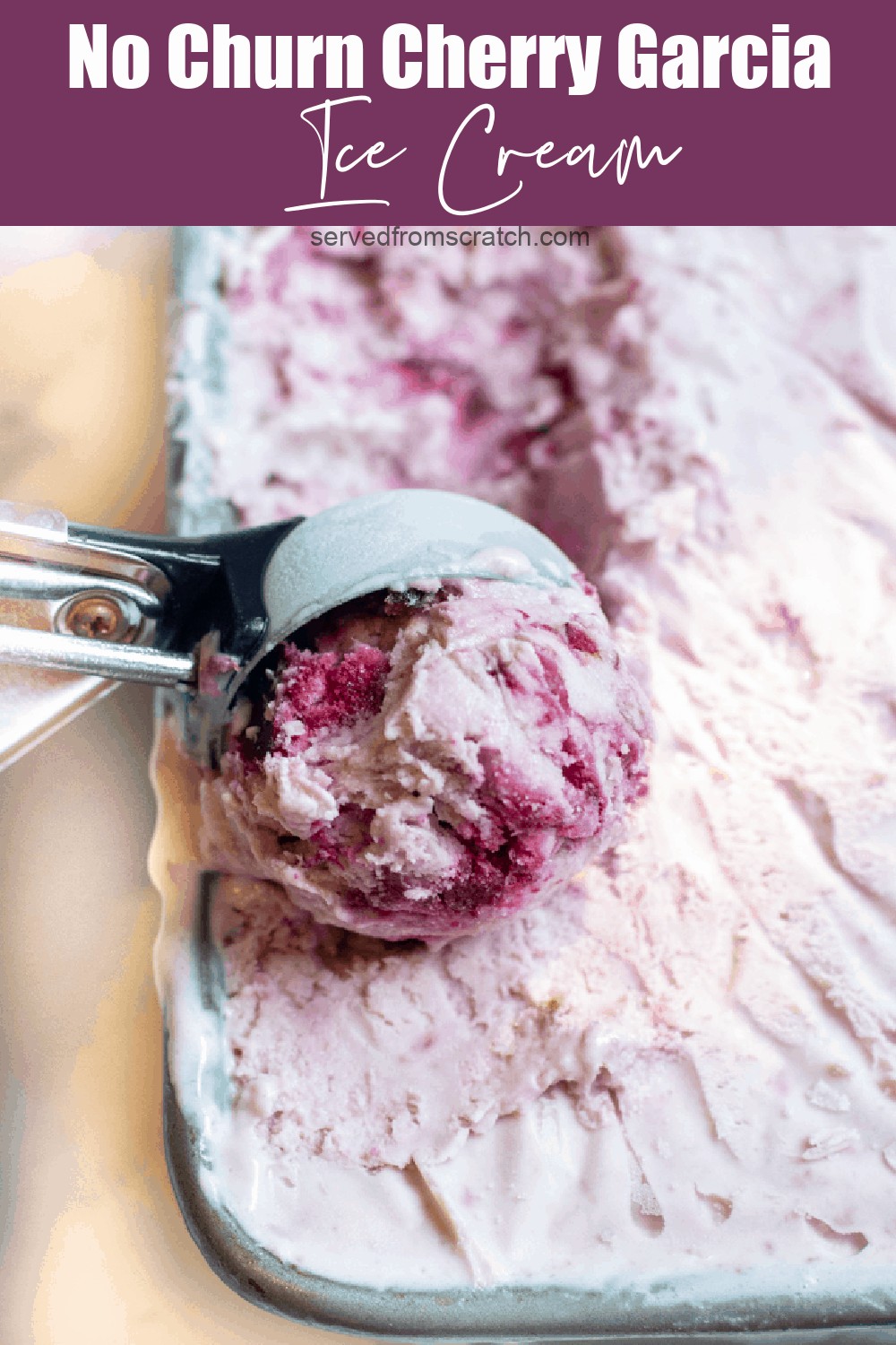 Homemade Cherry Garcia Ice Cream Served From Scratch