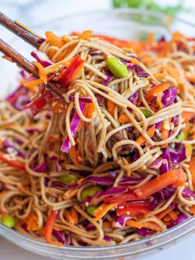 Sesame Soba Noodle Salad Served From Scratch
