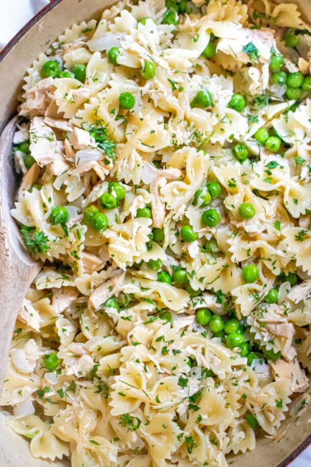 Tuna Pea Pasta Served From Scratch