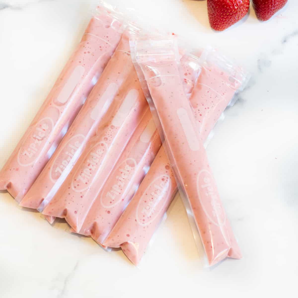 a stack of strawberry gogurts.