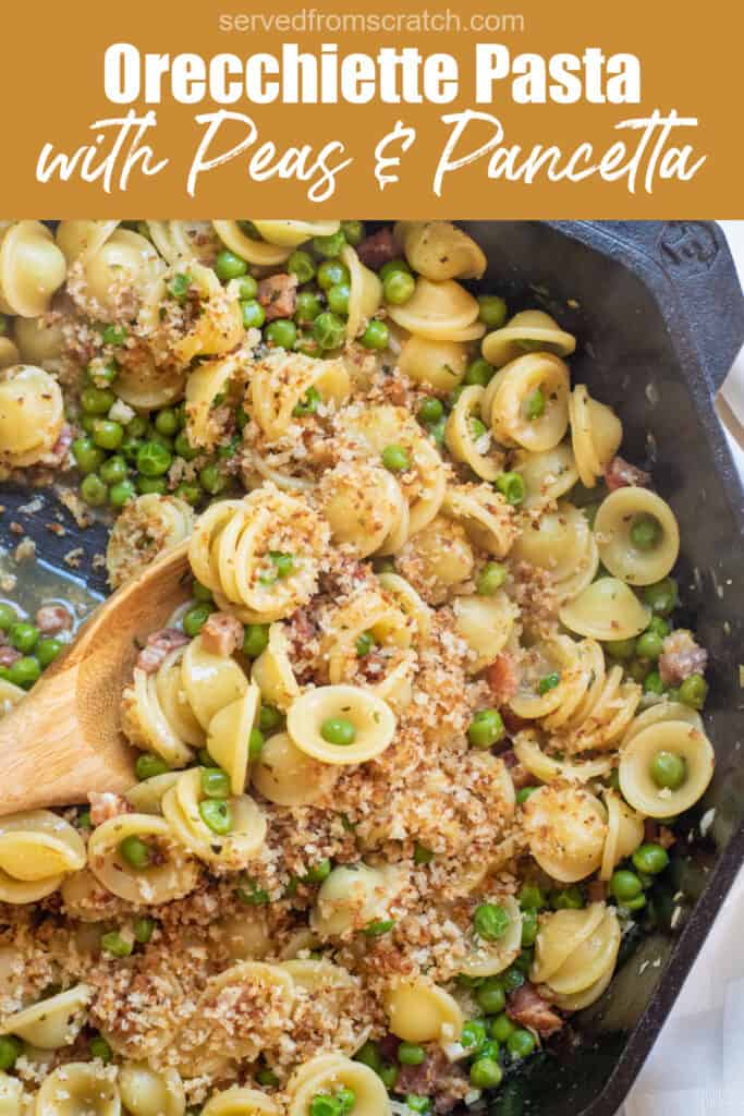 Pea Pancetta Pasta Served From Scratch