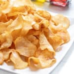 a plate of chips.