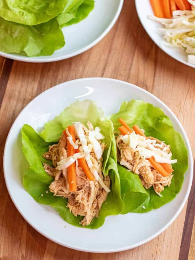 Instant Pot Gochujang Chicken Lettuce Wraps Served From Scratch