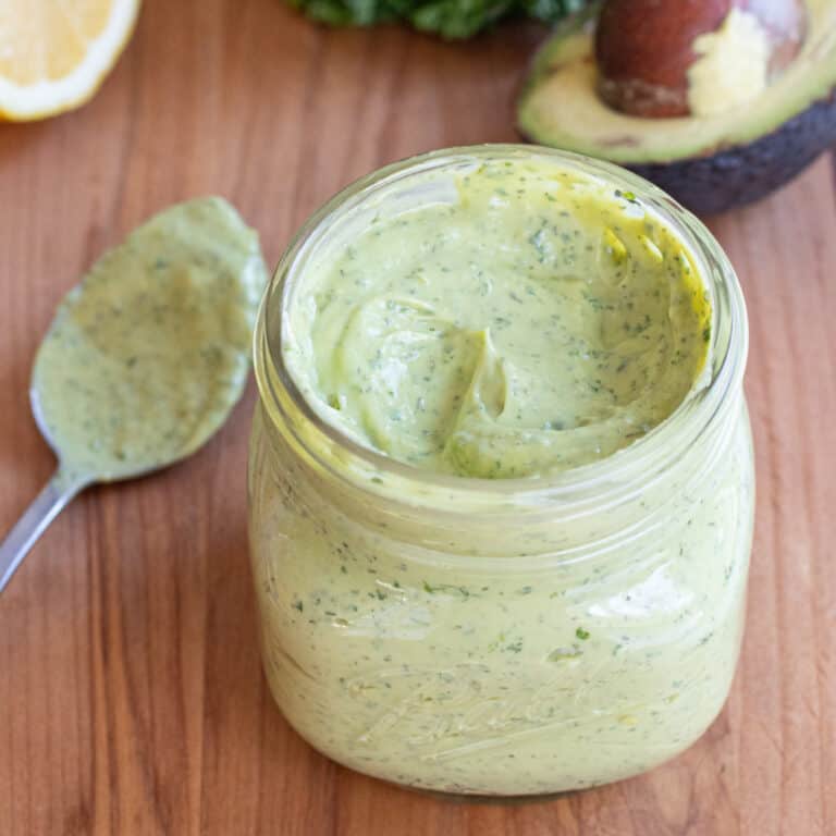 Avocado Ranch Dip Served From Scratch