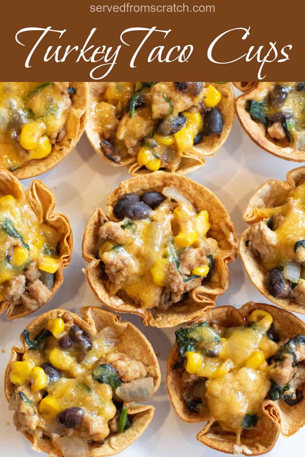 Turkey Taco Cups Served From Scratch