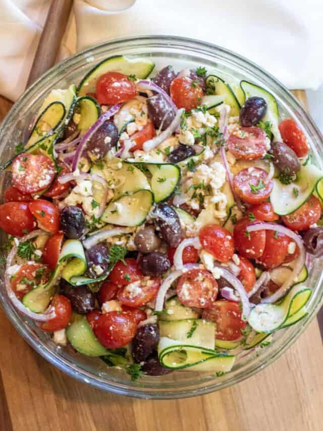 Greek Zucchini Salad Served From Scratch