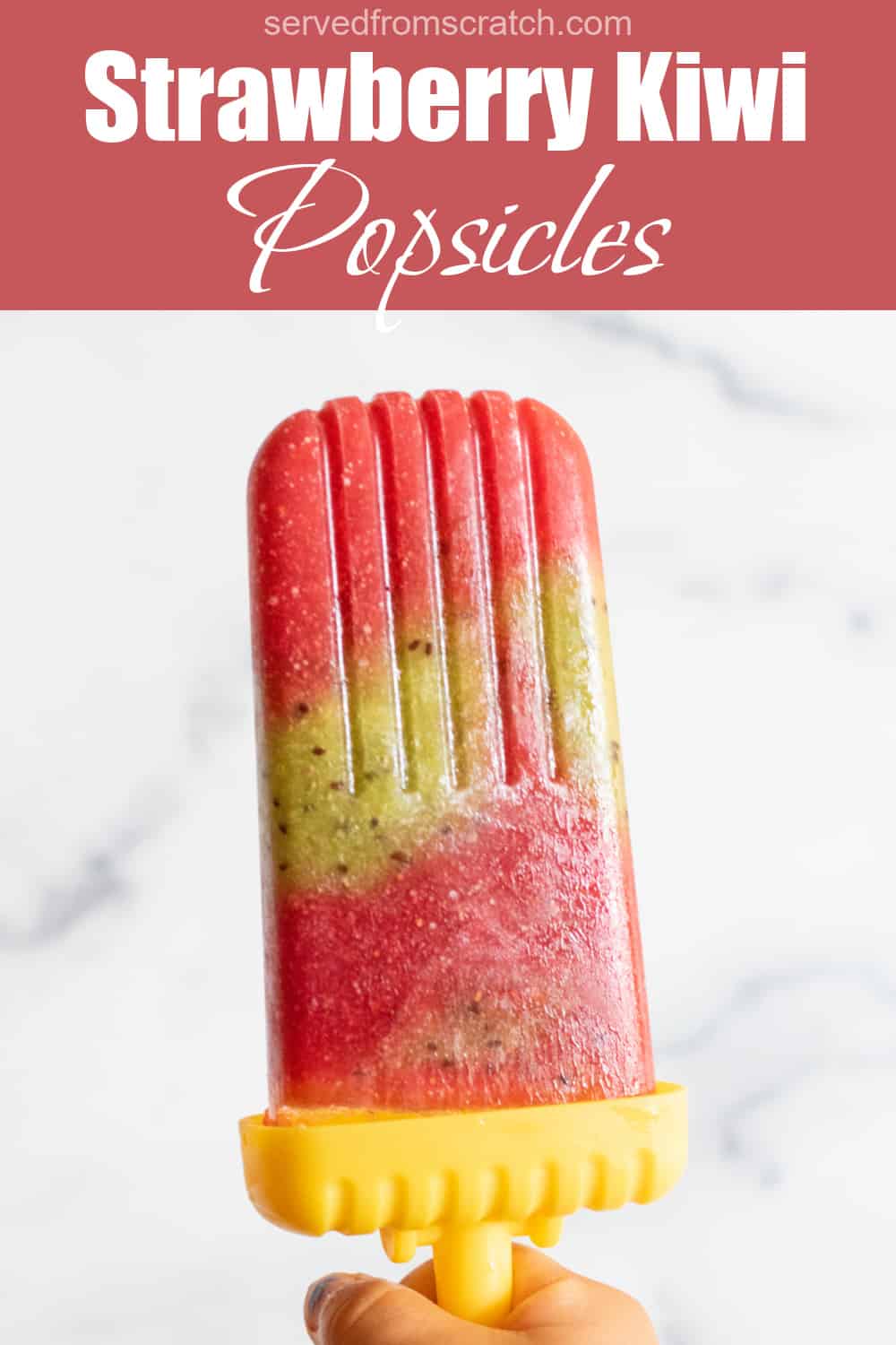 Strawberry Kiwi Popsicles Served From Scratch