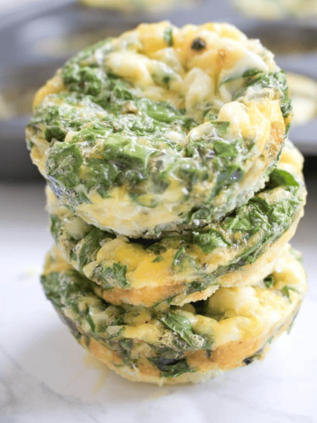 Easy Spinach and Feta Egg Cups Served From Scratch