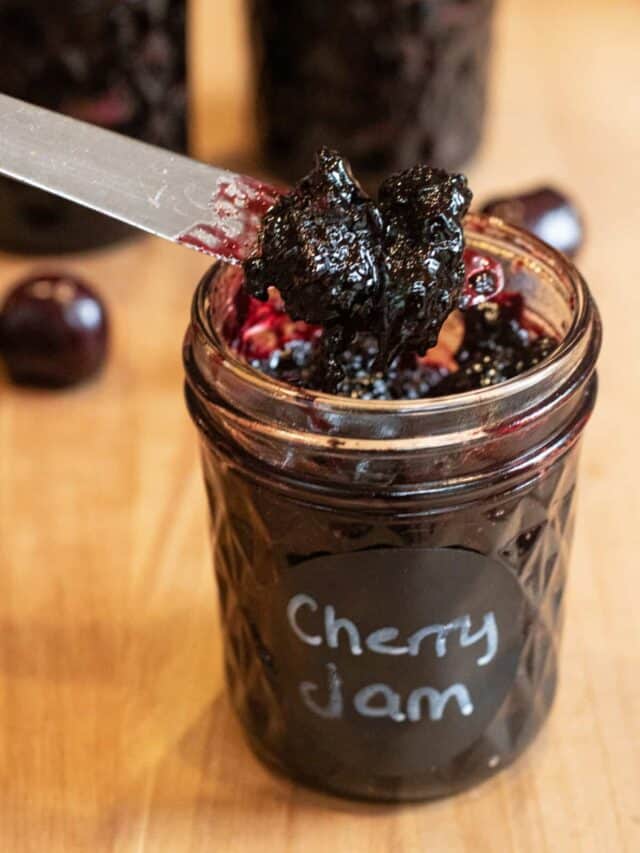 Homemade Cherry Jam Without Pectin Served From Scratch
