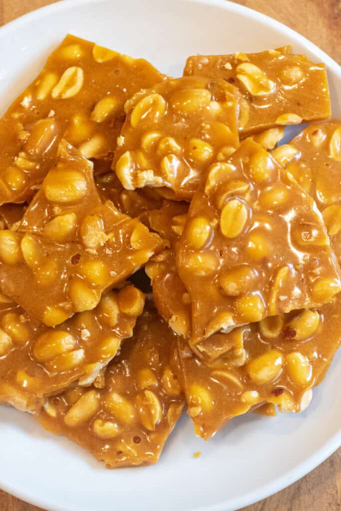 Corn Syrup Free Peanut Brittle Served From Scratch