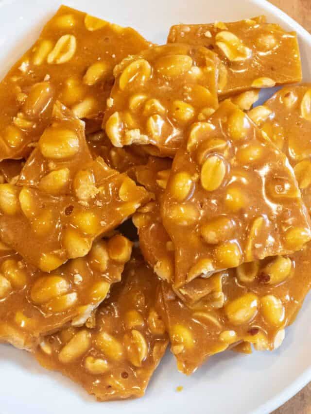 Corn Syrup Free Peanut Brittle Served From Scratch