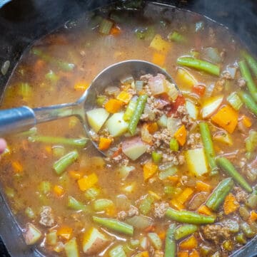 Hamburger Vegetable Soup - Served From Scratch