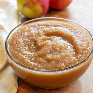 a big bowl of applesauce.