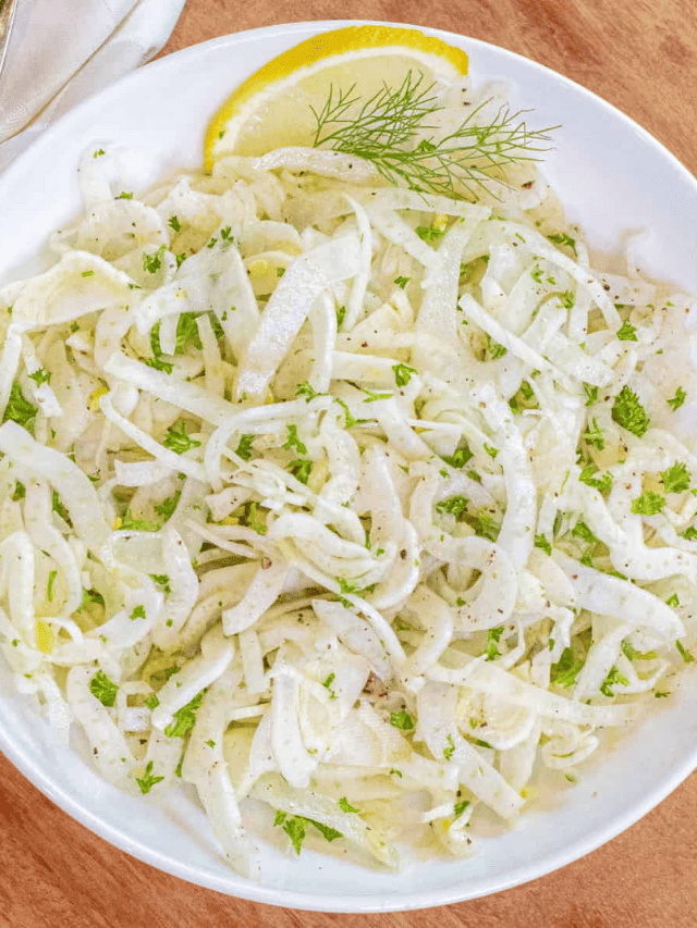 Simple Shaved Fennel Salad Served From Scratch