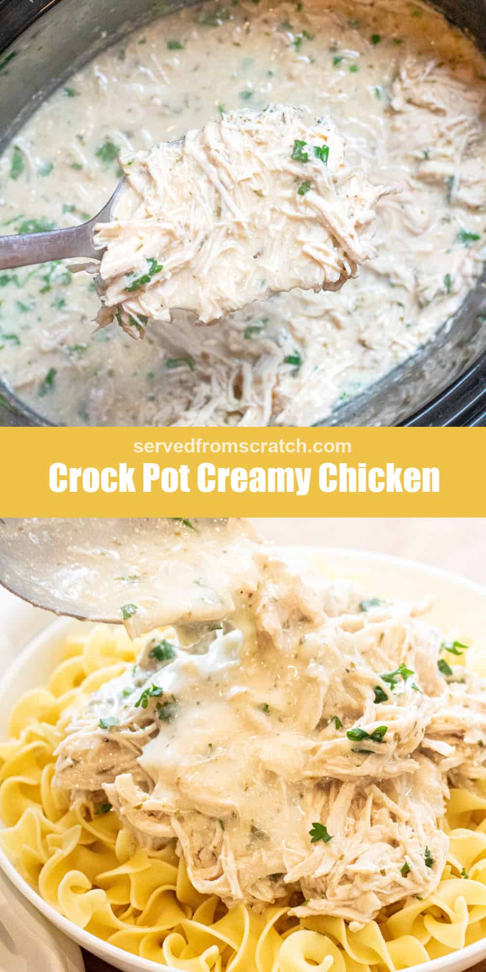 Crock Pot Creamy Chicken - Served From Scratch