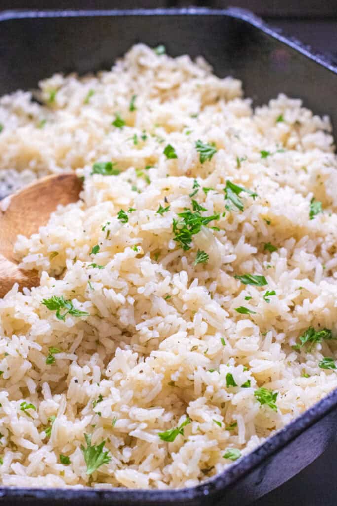 Garlic Butter Rice - Served From Scratch