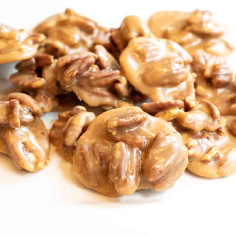 a plate of pecan pralines.