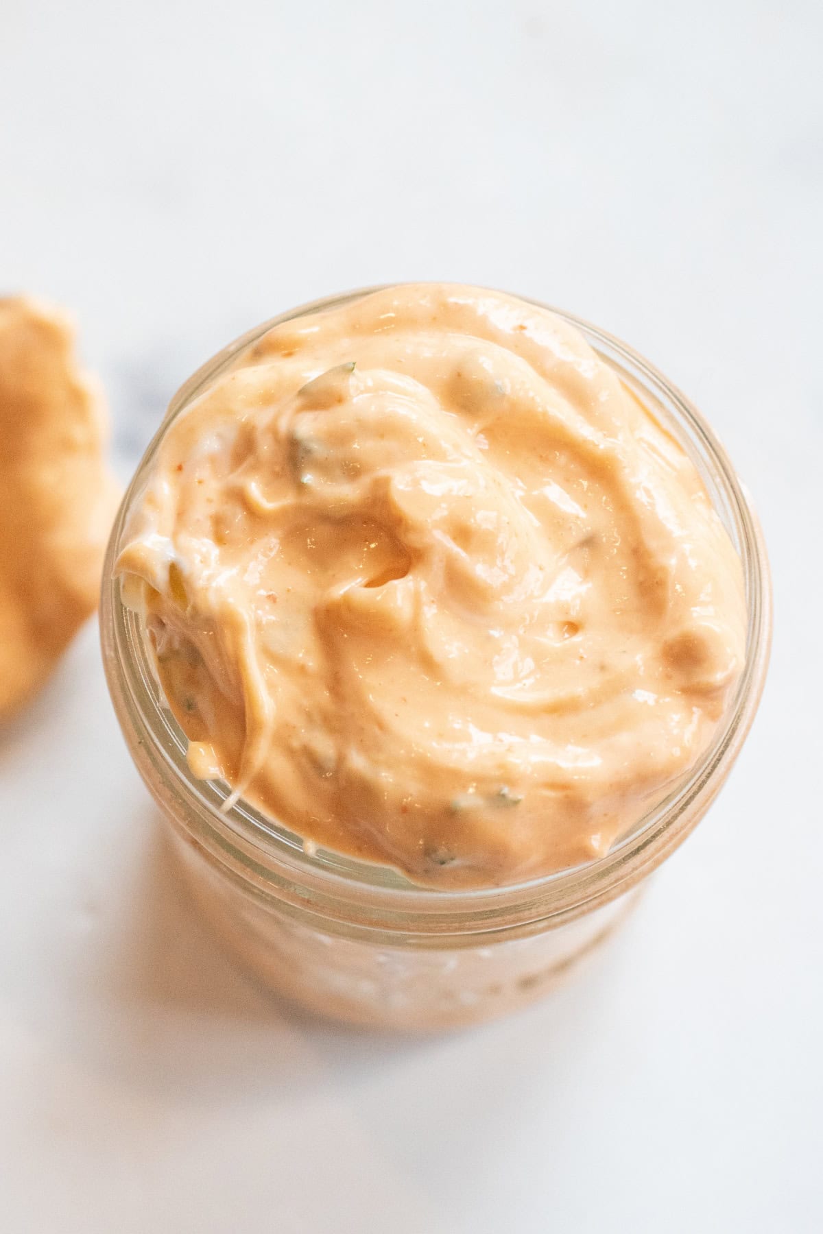 a jar of creamy russian dressing.